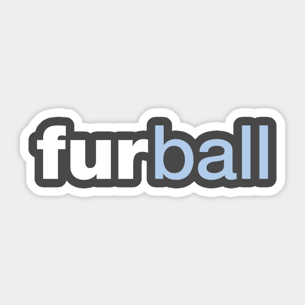 furball (dark shirts) Sticker by Eugene and Jonnie Tee's